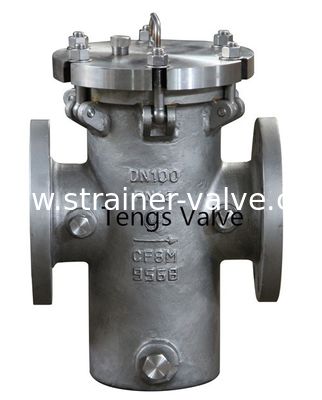 Cast Stainless Steel Bucket Strainer A351 CF8M CF8 industrial Flanged bucket strainers / Filters
