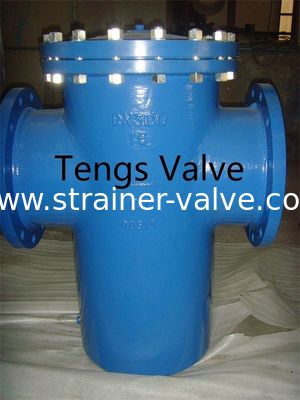 Din Pn10 - Pn16 Epoxy Coating Basket Strainer / Filter, Cast Iron and Steel Single Basket Strainers