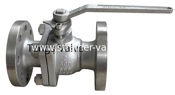 Cast Stainless Steel 2pc Split Body Side Entry Design Flanged Ends Lever Floating Ball Valve
