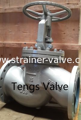 DIN Standard Stop Valve PN25 Flanged Ends Cast Carbon Steel Handwheel Globe Valve