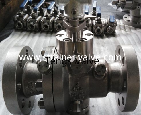Cast Stainless Steel A351-CF8M Split Body Reduced Bore Flanged TrunnionMounted Ball Valve