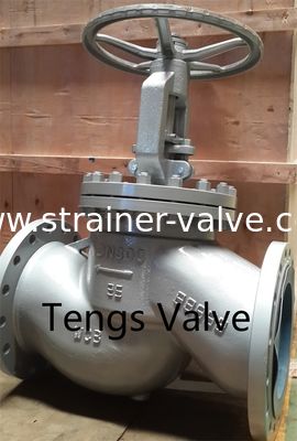 DIN Standard Stop Valve Flanged Ends Cast Steel Handwheel Globe Valve PN16 - PN40